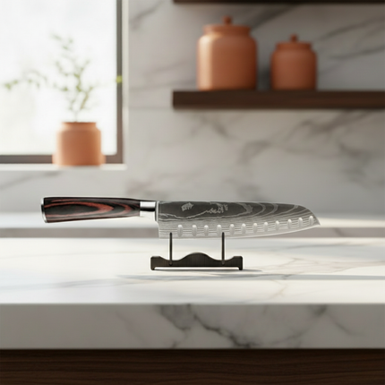 Checuro Kurokami™ Series - Coltello Santoku